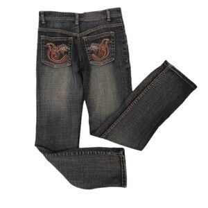 G-Star 96 Embroidered Straight Faded Jeans Size 30